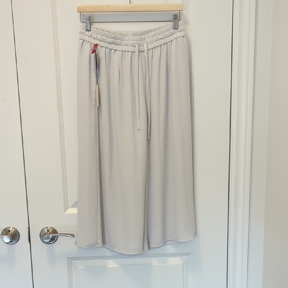 Babaton Pants - Babaton light beige midi casual pants with tie front